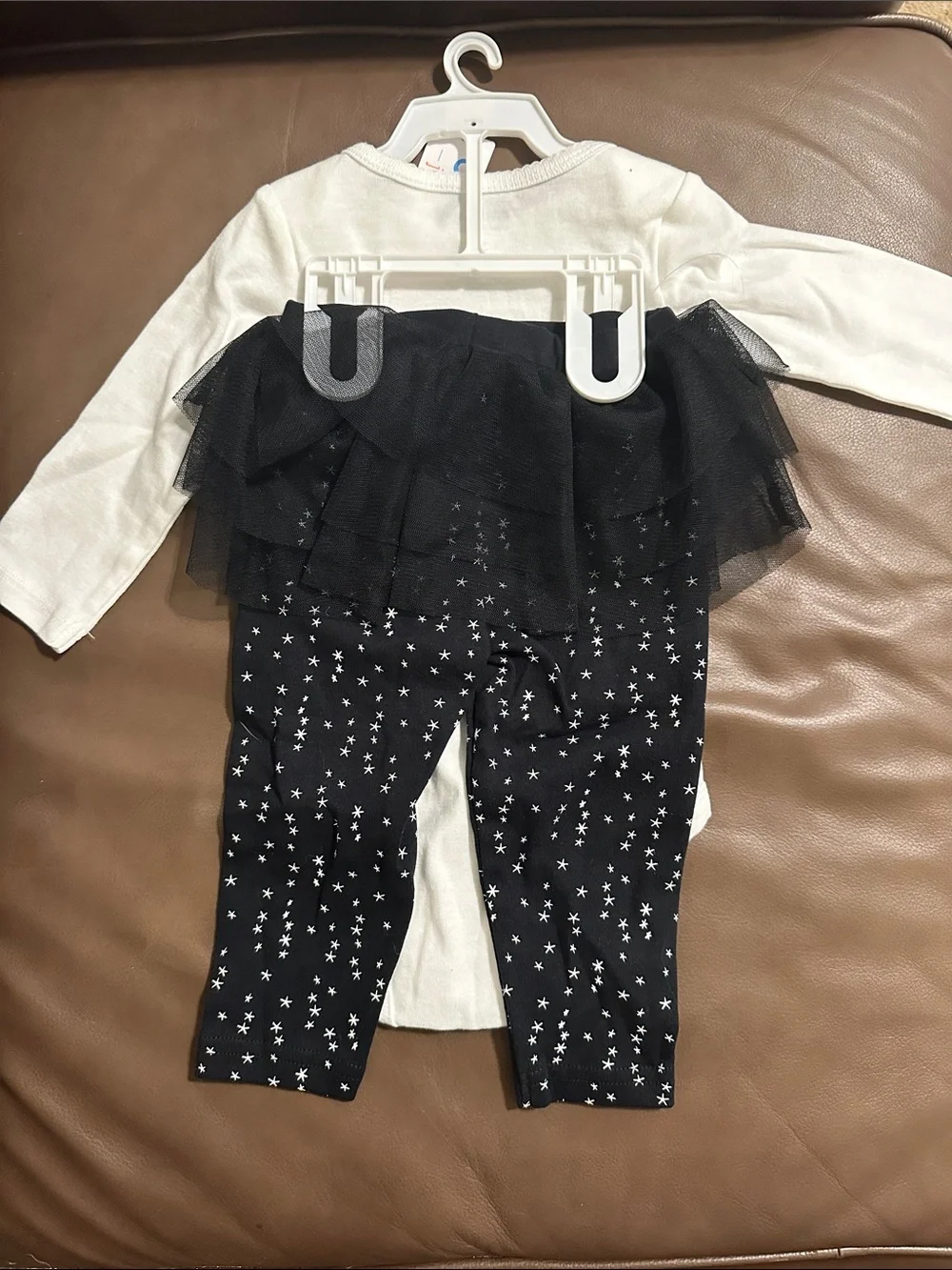 Carter's White & Orange Ghost and Pumpkin Footed One-Piece Set